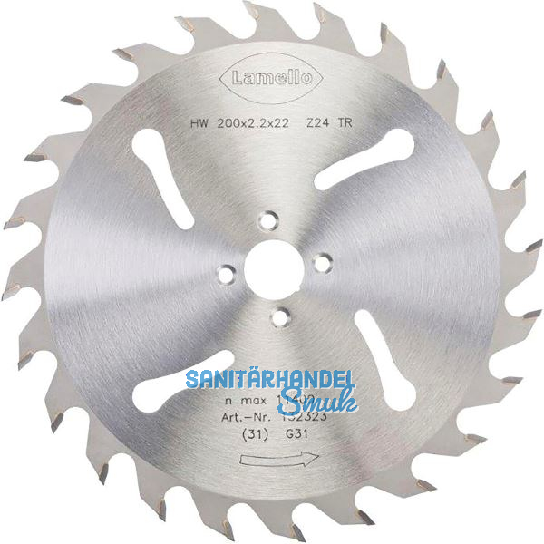 LAMELLO S�geblatt HW zu Tanga Delta 200 x 2.4 x 22 Z24