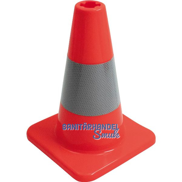 Leitkegel aus PVC 35 cm rot/wei� tagesleuchtend