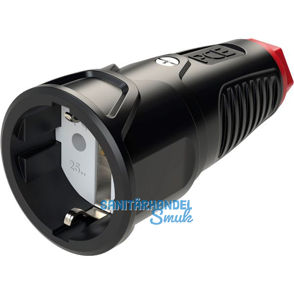 PCE Schutzkontaktkupplung TAURUS2 Gummi 2-polig IP20