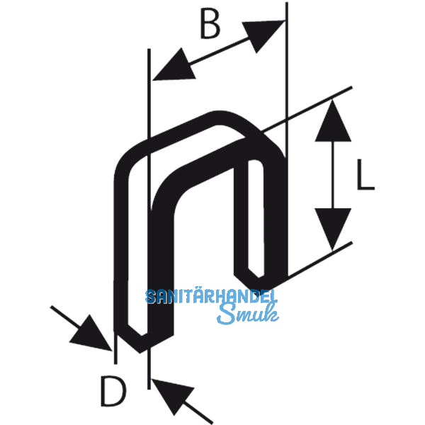 BOSCH Klammern Typ 55 L�nge 14 mm Breite 6 mm