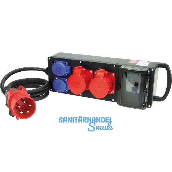 PCE Mobilverteiler Vollgummi Steyregg tragbar 5G2,5 2x250V/2x400V+FI IP44