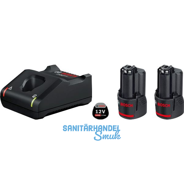 BOSCH Akku-Starterkit 12 Volt / 2 St�ck 3,0 Ah Akkus und Ladeger�t GAL12V-40