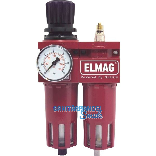 Druckluft Wartungseinheit mit Filter, Regler und �ler Anschlussgewinde 1/2"