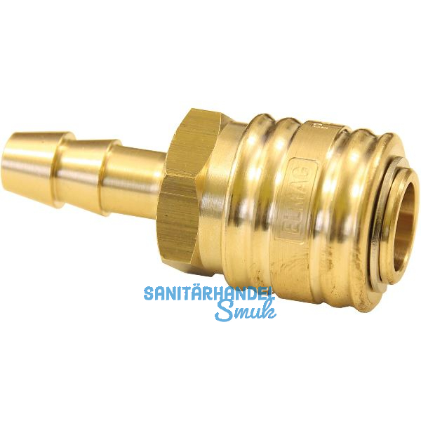 Euro Druckluft Kupplung aus Messing mit 6 mm Schlaucht�lle
