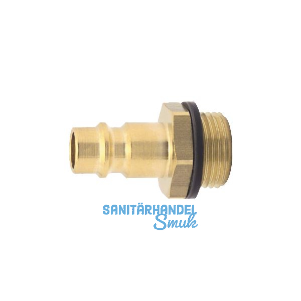 Euro Druckluft Stecknippel aus Messing mit Au�engewinde 3/8"