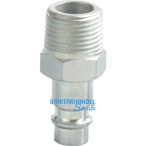 JWL Euro Druckluft Stecknippel aus Stahl mit Au�engewinde 3/8"