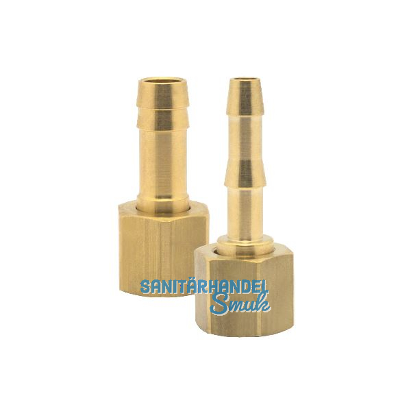 Druckluft Schlaucht�lle Messing mit �berwurfmutter IG 3/8" f�r 6 mm Schlauch