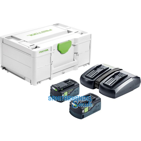 FESTOOL Akku-Starterset SYS 18 Volt / 2x 5,0 Ah TCL 6 DUO