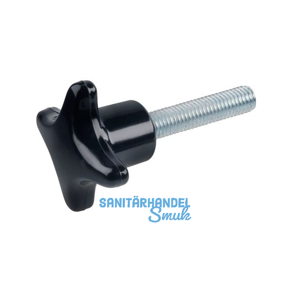Kreuzgriffschraube DIN6335 Kunststoff Au�en � 32 mm mit Gewindestift M 6 x 15 mm