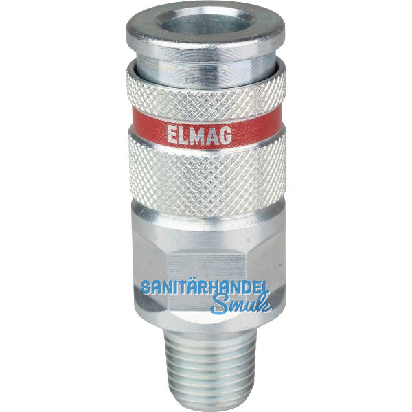 JWL Stahlkupplung DN 7,8 BSP mit Au�engewinde 1/4"