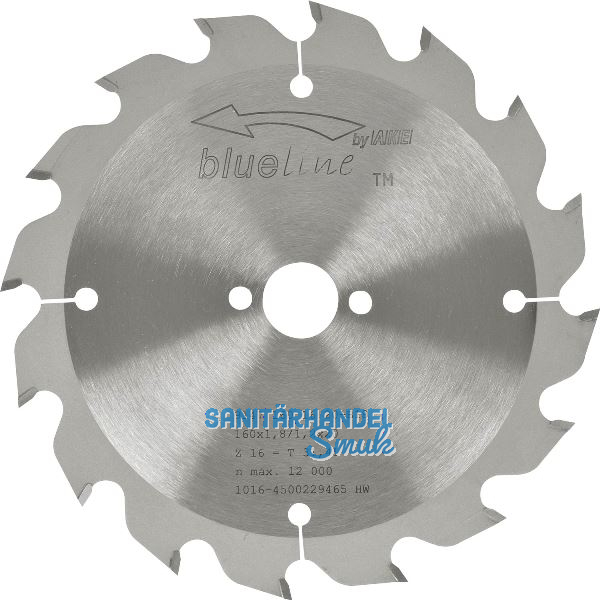 AKE Kreiss�geblatt HW � 160 x 1,2 x 20 mm Z16 Wechselzahn (WZ) positiv