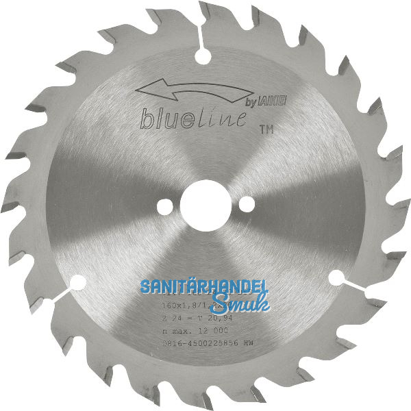 AKE Kreiss�geblatt HW � 160 x 1,2 x 20 mm Z24 Wechselzahn (WZ) positiv