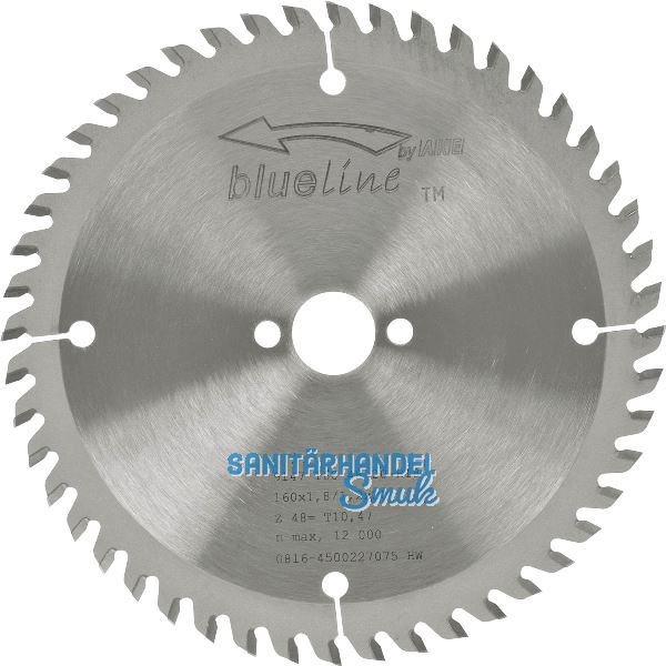 AKE Kreiss�geblatt HW � 160 x 1,2 x 20 mm Z48 Flach-Trapezzahn (FT) positiv