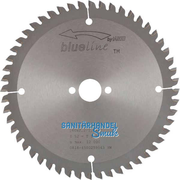 AKE Kreiss�geblatt HW � 160 x 2,2 x 20 mm Z52 Trapezzahn/Flachzahn (FT) positiv