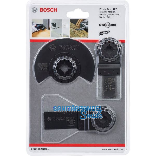 BOSCH Starlock Basis Holz Set 3 teilig