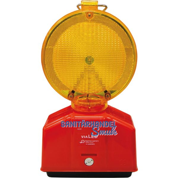 LED Baustellenleuchte gelb/gelbe Linse mit Blink- oder Dauerlicht