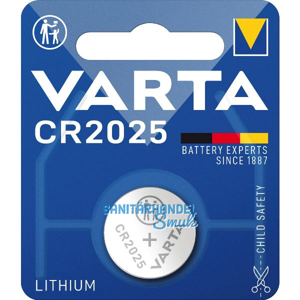 VARTA Batterie Knopfzelle CR2025 3 Volt (1St)