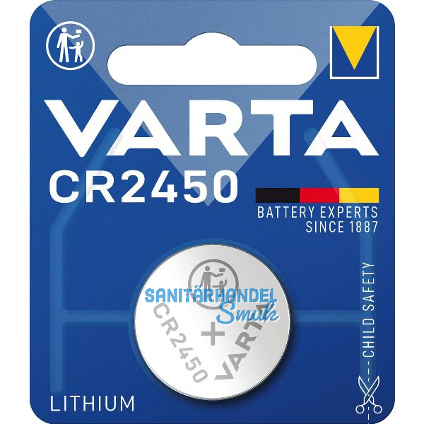 VARTA Batterie Knopfzelle CR2450 3 Volt (1St)