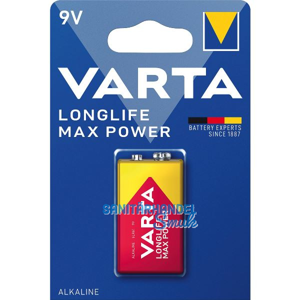 VARTA Batterie Longlife Max Power 9 Volt 1 St�ck