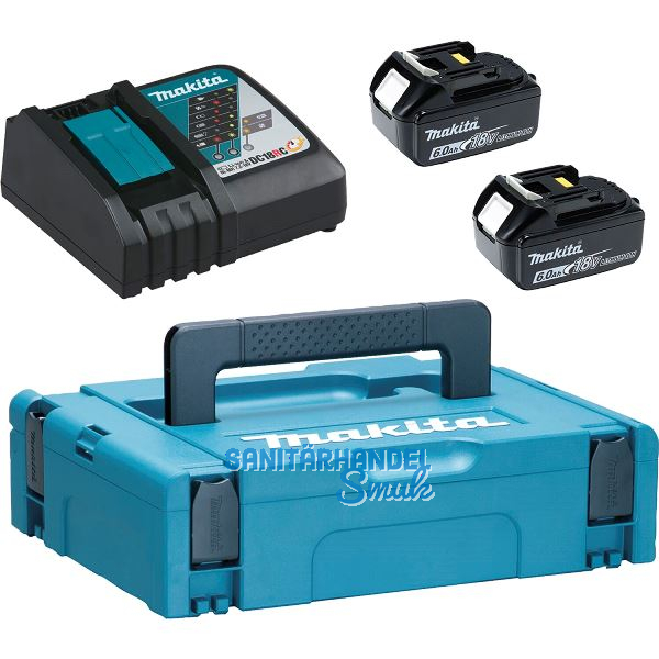 MAKITA Akku-Powerkit 18 Volt / 2 St�ck 6,0 Ah Akkus und Ladeger�t DC18RC