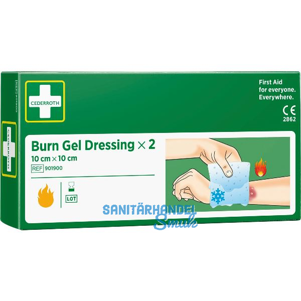 CEDERROTH Verbrennungs-Gel-Kompresse 10 x10 cm / 2 St�ck