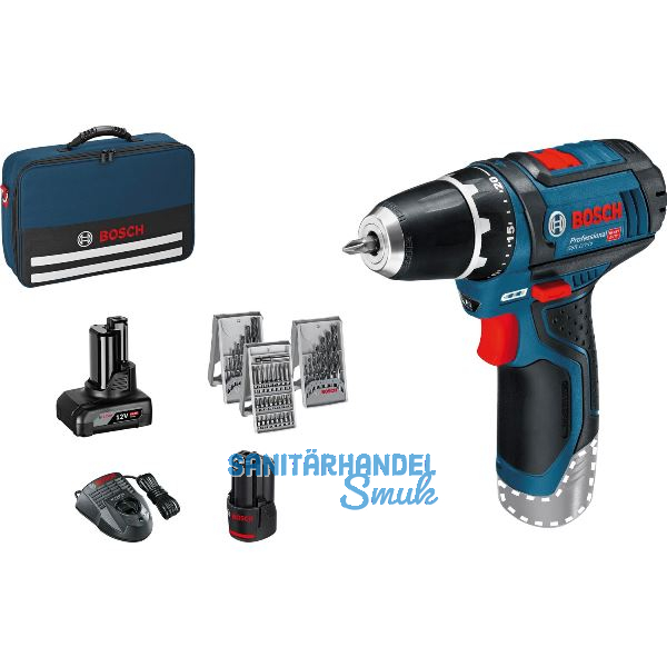 BOSCH Akku-Bohrschrauber GSR 12V-15 12 Volt / 2,0 /4,0Ah(IEC) Li-Ion+Zubeh�r-Set