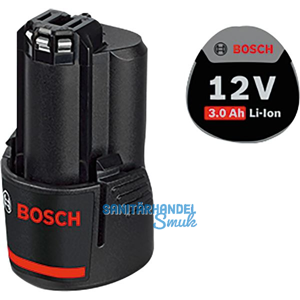 BOSCH Akku / Ersatzakku GBA Stab-Form 12 Volt / 3,0 Ah (IEC) Li-Ion