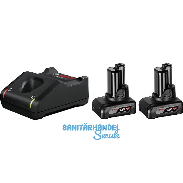 BOSCH Akku-Starterkit 12 Volt / 2 St�ck 6,0 Ah Akkus und Ladeger�t GAL12V-40