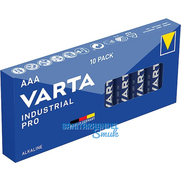 VARTA Batterie Industrial LR03/AAA 1,5 Volt 10 St�ck