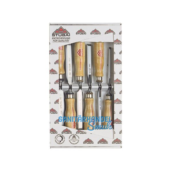 STUBAI Spezial-Stemmeisen-Satz mit Holzheft 6-teilig