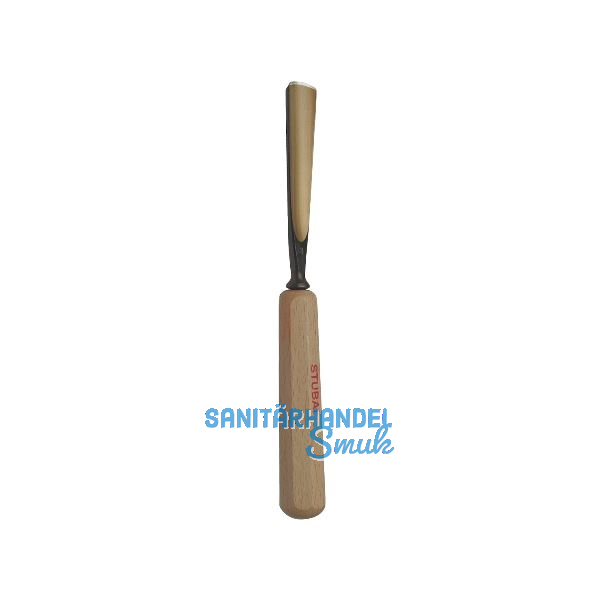 STUBAI Bildhauer-Stechbeitel geschliffen mit Holzheft Form 8 Breite 12 mm