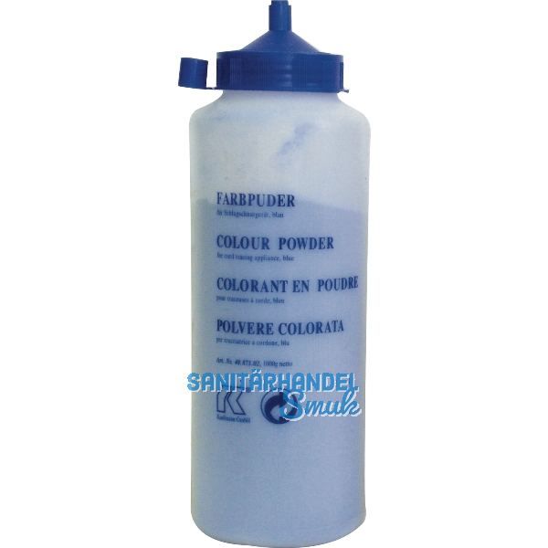 KAUFMANN Farbkreide blau in Pulverform 1000 Gramm in Flasche