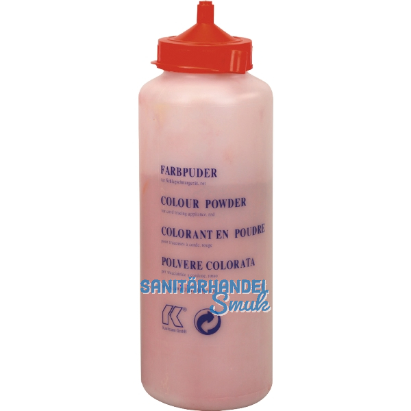 KAUFMANN Farbkreide rot in Pulverform 1000 Gramm in Flasche