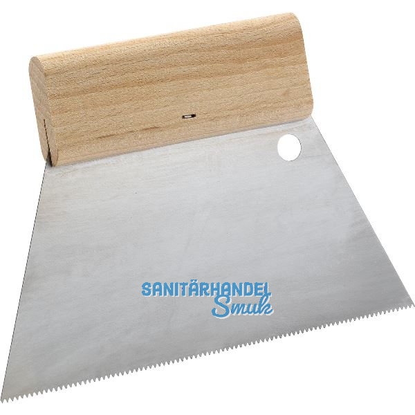 SCHULLER Zahnspachtel mit Holzgriffleiste Breite 180 mm Trapezzahnung 2,3 mm