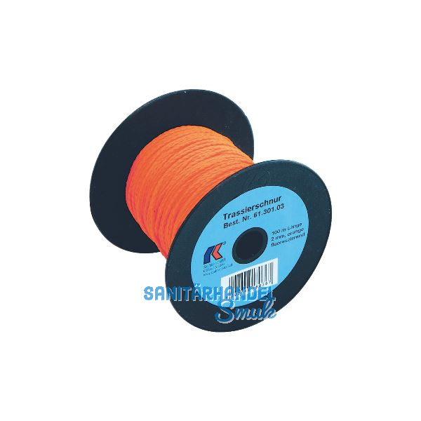 KAUFMANN Trassierschnur orange fluoreszierend, leicht dehnbar, � 2mm L�nge 100 m
