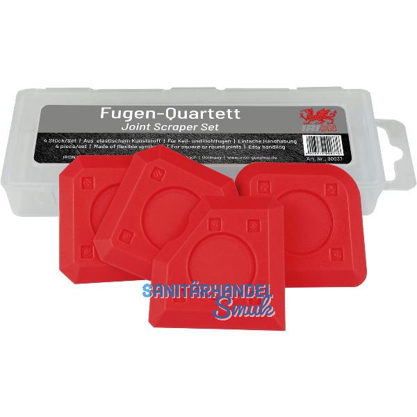 IRION Fugenspachtelset f�r Dichtstoffe verschiedene Formen 4-teilig