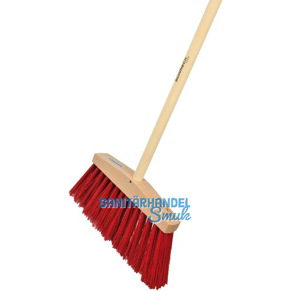 SONNECK Haus und Hofbesen L�nge 300 mm mit Kunststoffborsten und Stiel 1400 mm