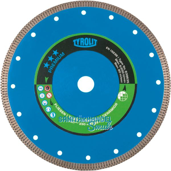 TYROLIT Nassschnitttrennscheibe Diamant Premium***DCT 200 x 1,6/35mm Form 1A1R