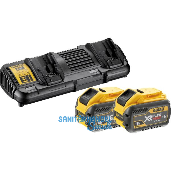 DEWALT Akku-Starterkit-Set DCB132x5 18 Volt/54V 2 St�ck 9Ah Akkus und Ladeger�t