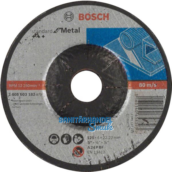 BOSCH Schruppscheibe Standard for Metal gekr�pfte Form � 125 x 6,0 x 22,23 mm