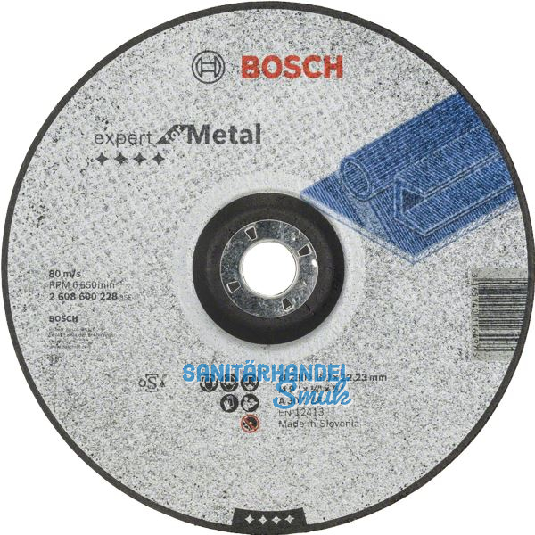 BOSCH Schruppscheibe Expert for Metal gekr�pfte Form � 230 x 6,0 x 22,23 mm