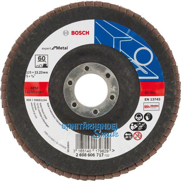 BOSCH Schleiflamellenteller X551 Expert for Metal � 125 mm Korn 60
