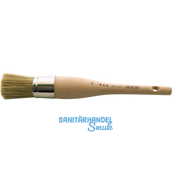 Kapsel Pinsel Gr��e 6 � 12 mm mit hellen Borsten und rohem Stiel