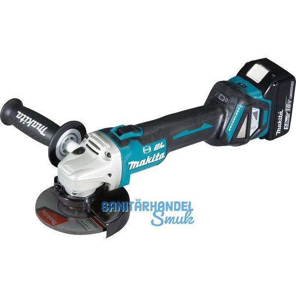 MAKITA Akku-Winkelschleifer DGA513RTJ 18 Volt / 5,0 Ah (IEC) Li-Ion