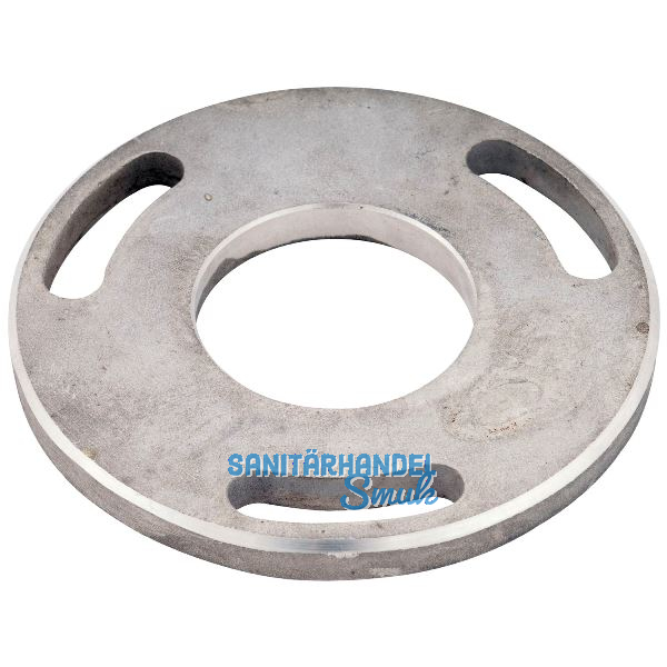 CROSO Bodenplatte mit 3 Langl�chern, � 100 mm, Loch � 43 mm,Edelstahl V2A