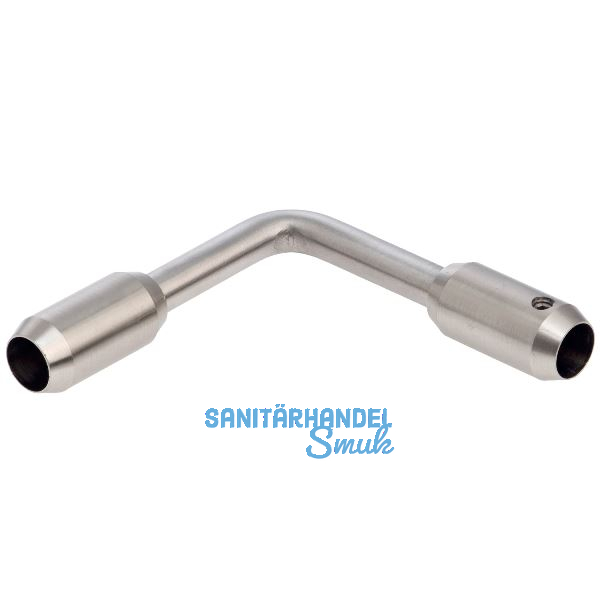 CROSO Eckverbinder 90� mit Bohrung � 12,2 mm,Edelstahl geschliffen V2A