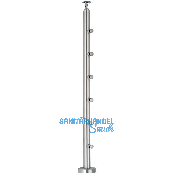 CROSO Fertigsteher f�r Bodenmontage, inkl. 6 Traversenhalter, Edelstahl V2A