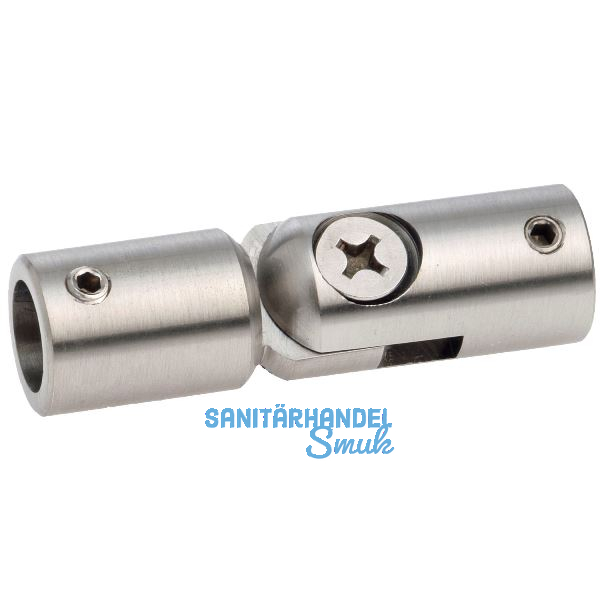CROSO Gelenkverbinder, Bohrung � 12,2 mm, Edelstahl geschliffen V2A