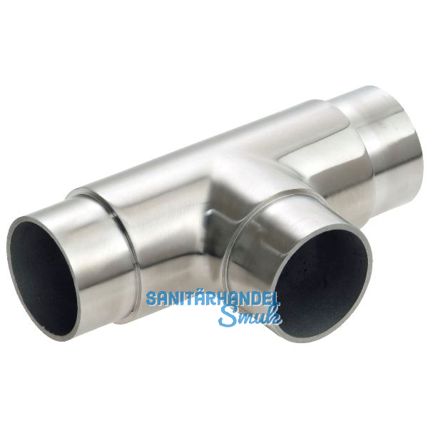 CROSO T-Verbinder f�r Rohr � 42,4 x 2,0 mm, Edelstahl geschliffen V2A