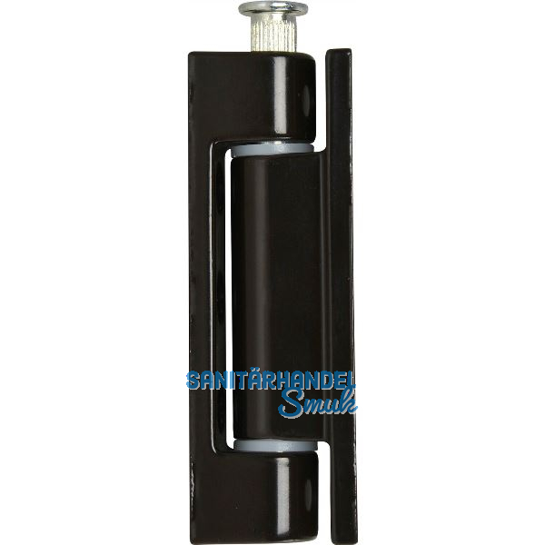 Aufschraubband 14 x 80 mm, Stahl kunststoffbeschichtet dunkelbraun